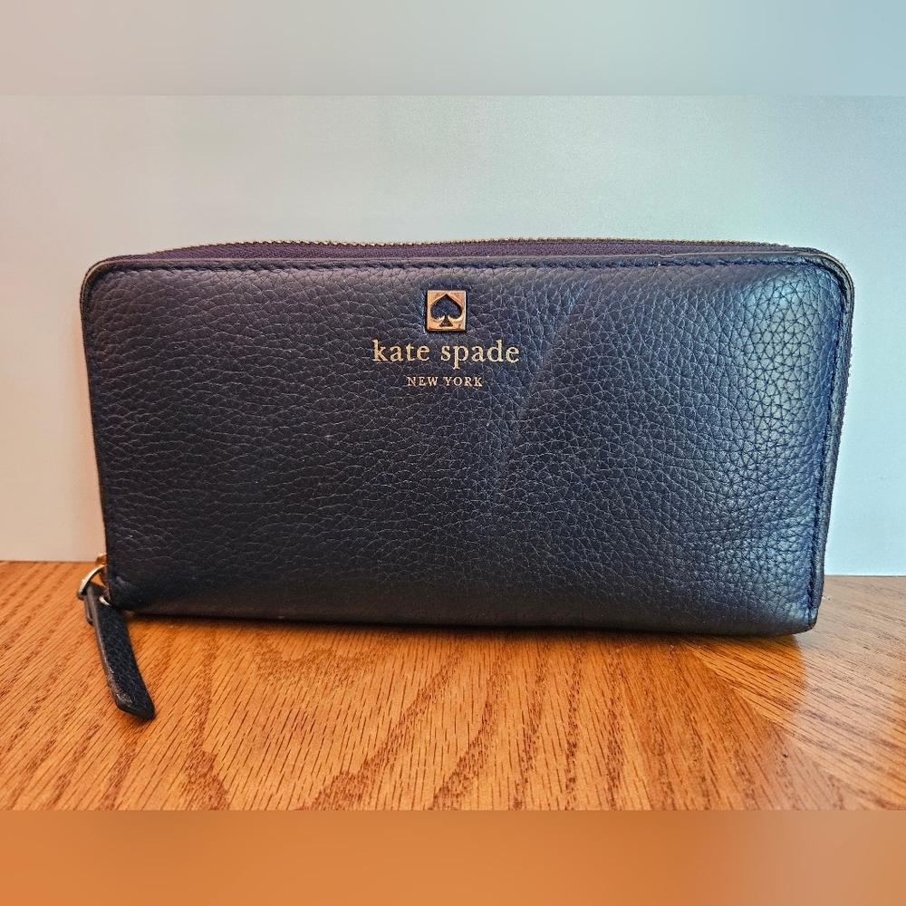 Blue Kate Spade Zipper Wallet